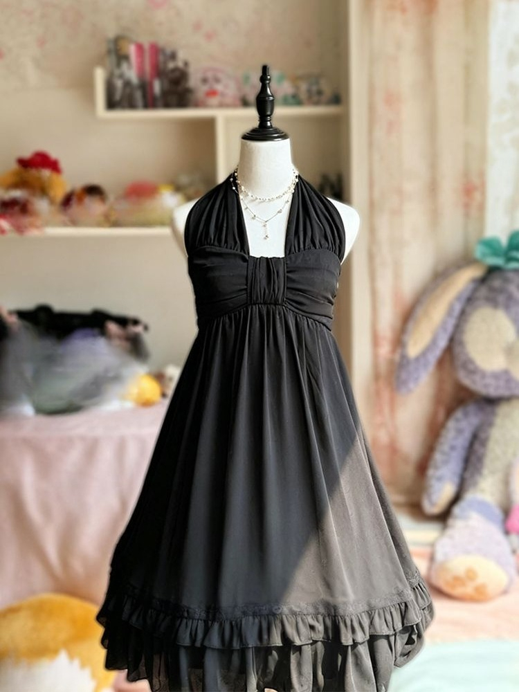 Vintage Elegant Halter Midi Dr - огляд і ціна French Vintage Floral Midi Dress