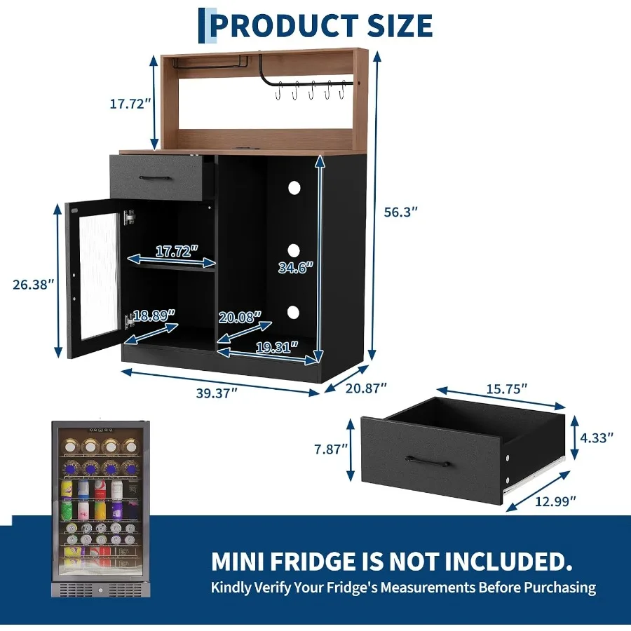 Wine bar cabinet with fridge s - огляд і ціна Tops