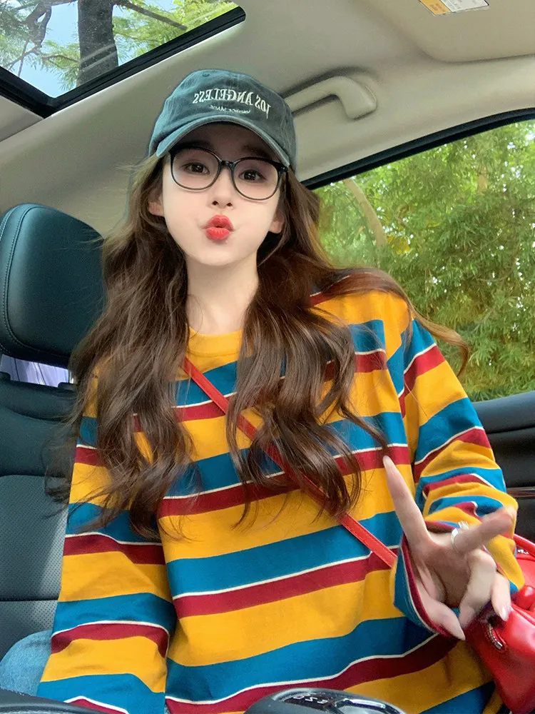 Women Color Block Striped Long - огляд і ціна Blouses