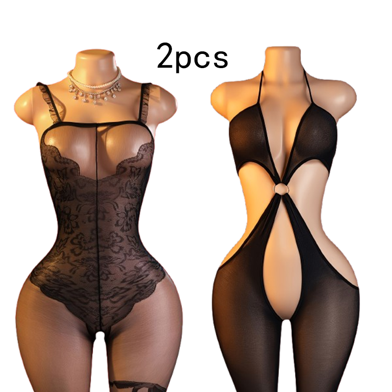 2-Piece Set – Black Sexy Cut-O - огляд і ціна Lingerie