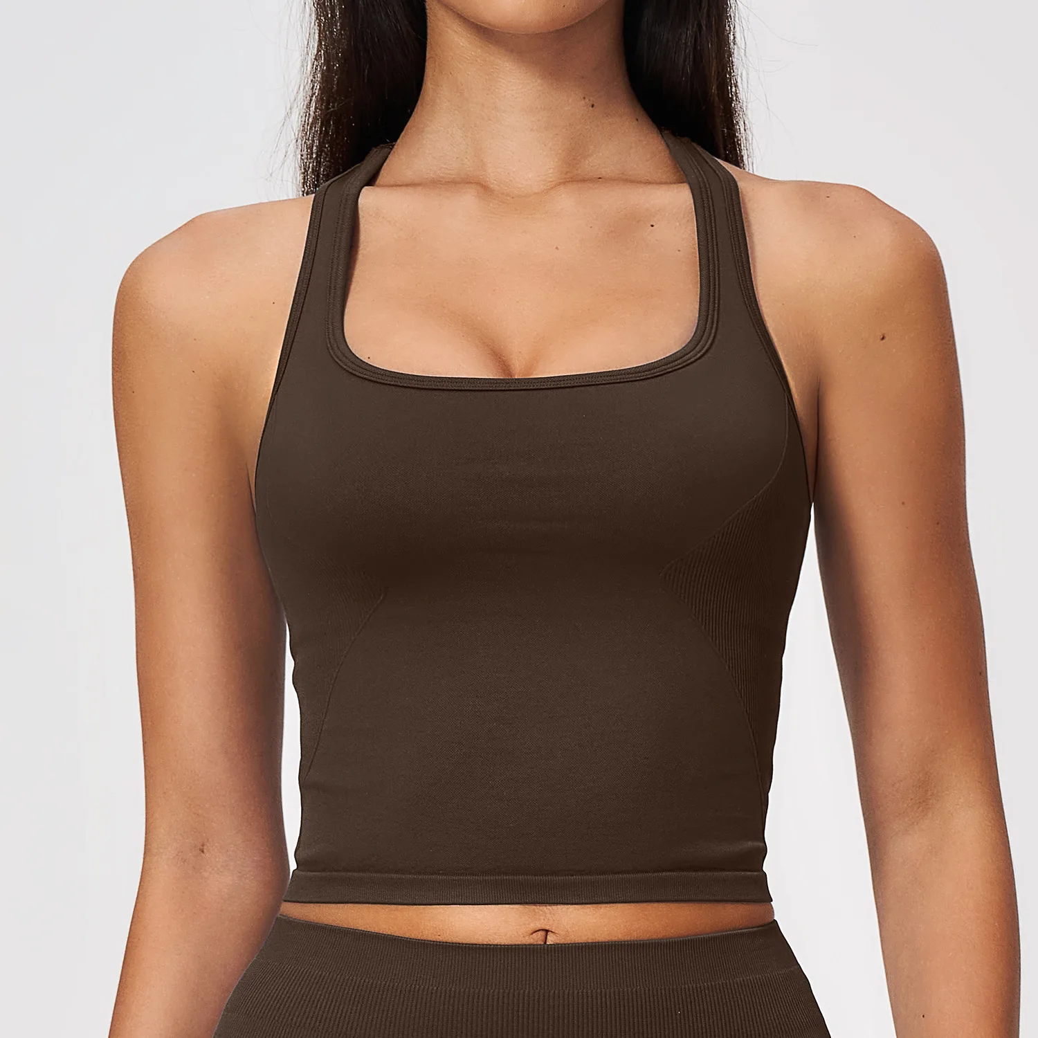 Women Seamless Ribbed Yoga Spo - огляд і ціна Seamless Ribbed Workout Tank Top