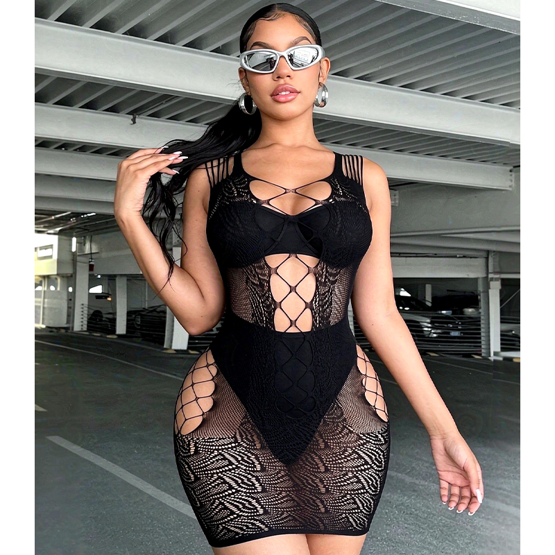 Sexy Lingerie Sleepwear Women  - огляд і ціна Sexy Mesh Sheer Bodycon Dress