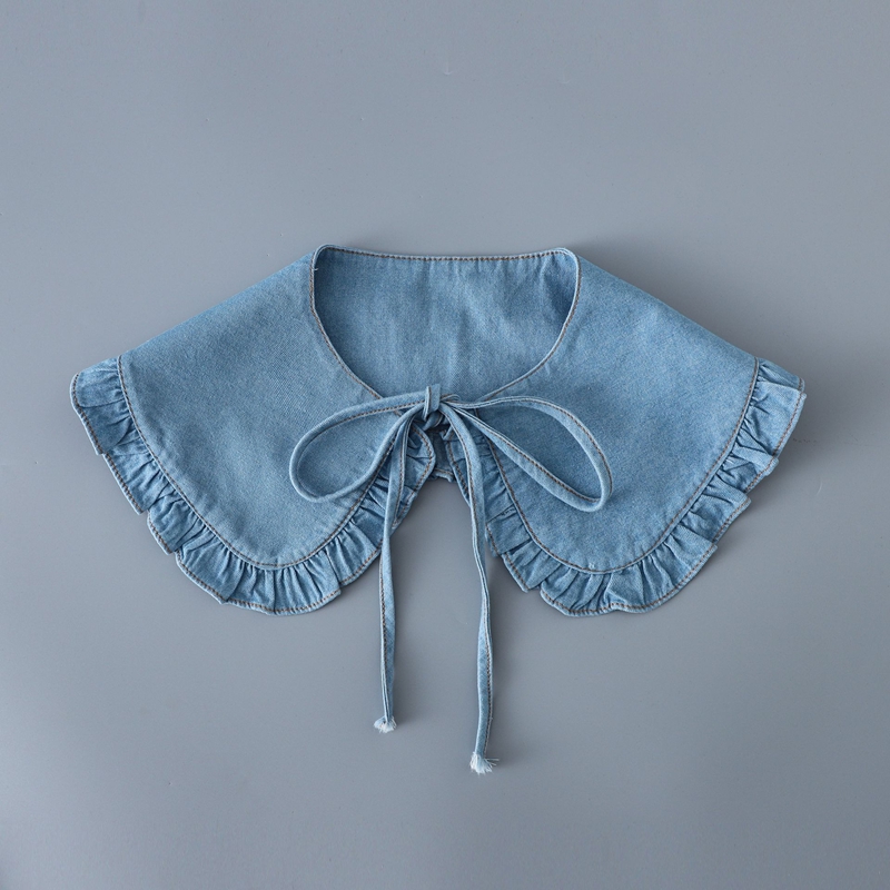 Sweet Blue Denim Ruffle False  - огляд і ціна Blouses