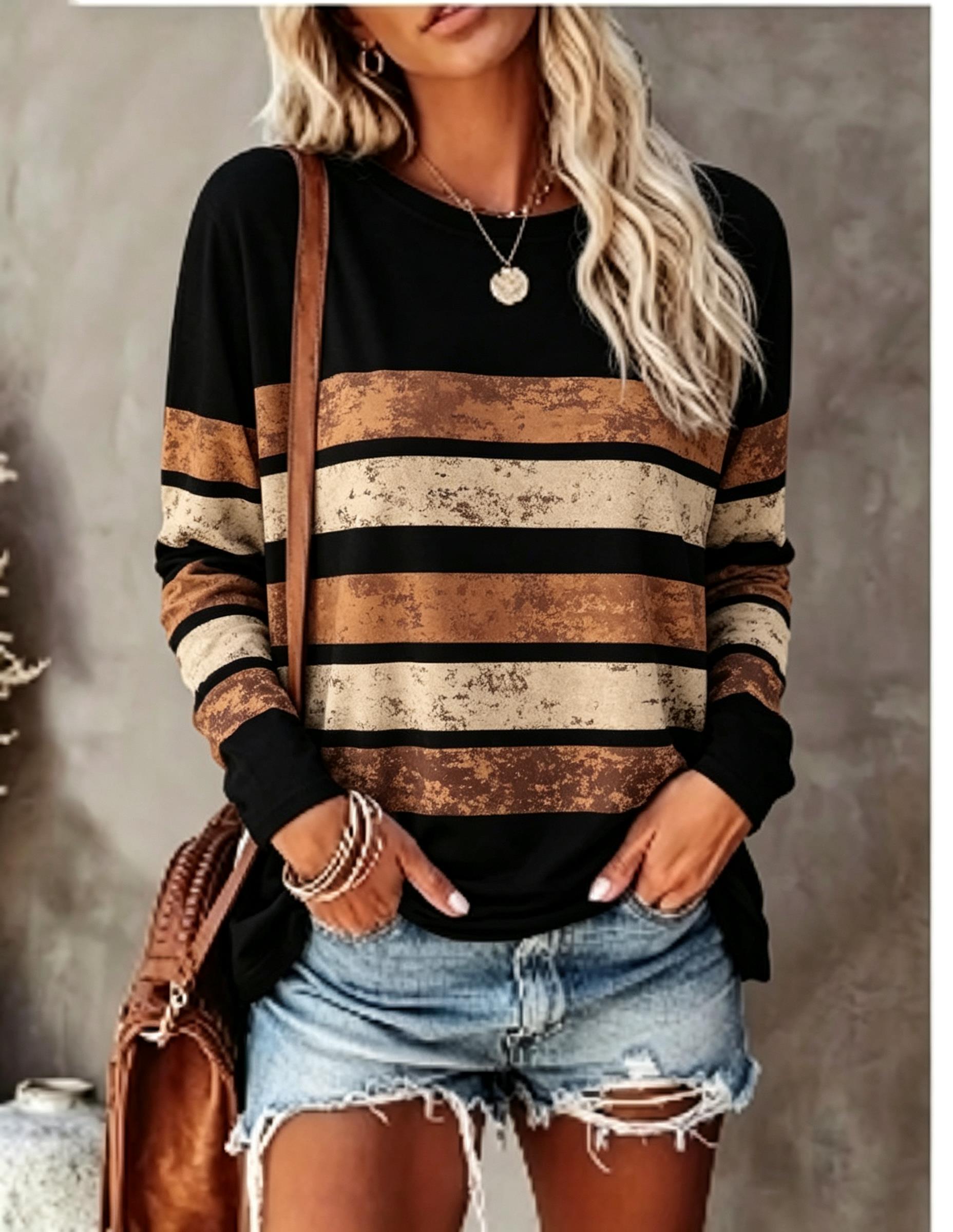 Women Long Sleeve T‑Shirt Vint - огляд і ціна Blouses