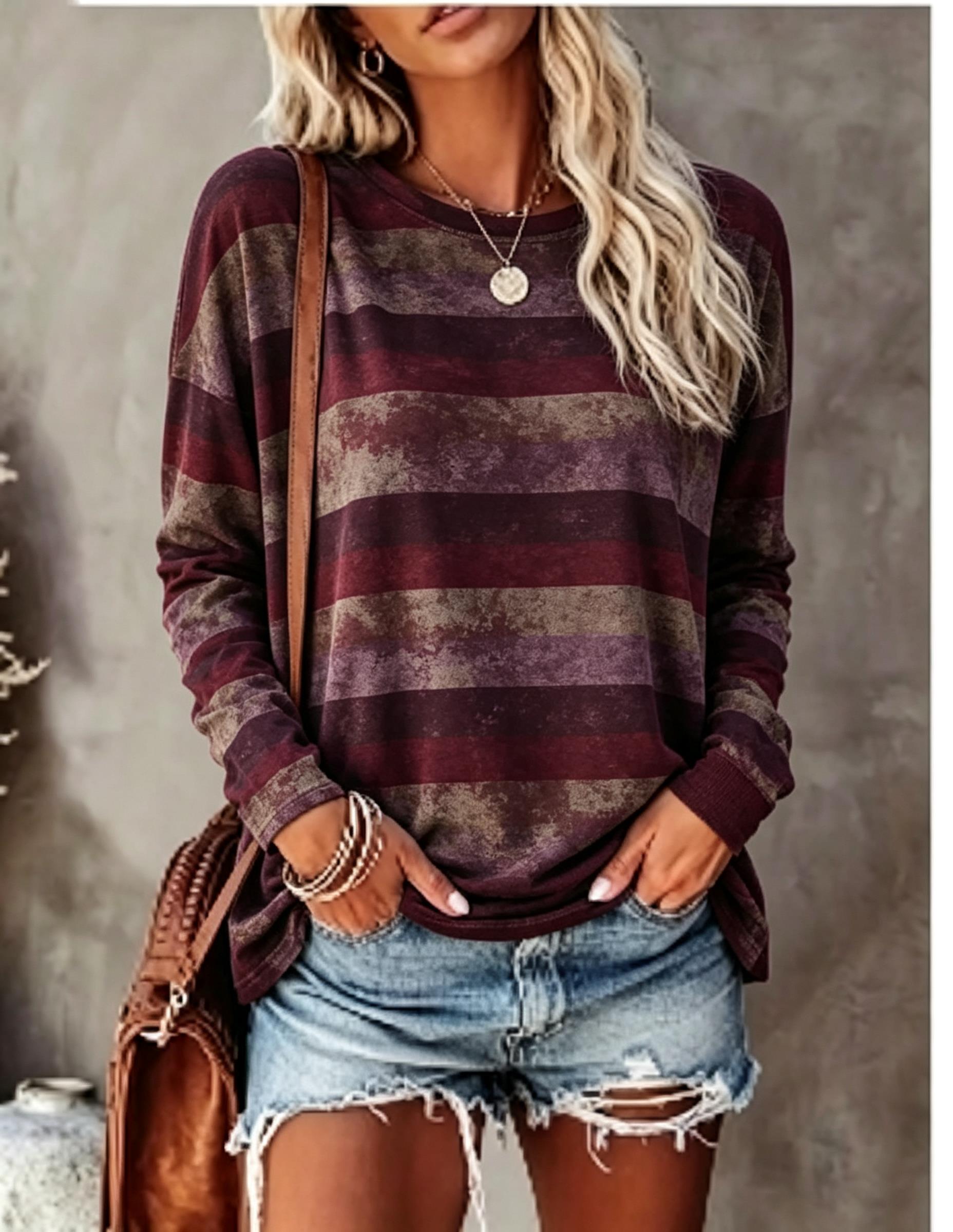 Women Long Sleeve T‑Shirt Vint - огляд і ціна Blouses