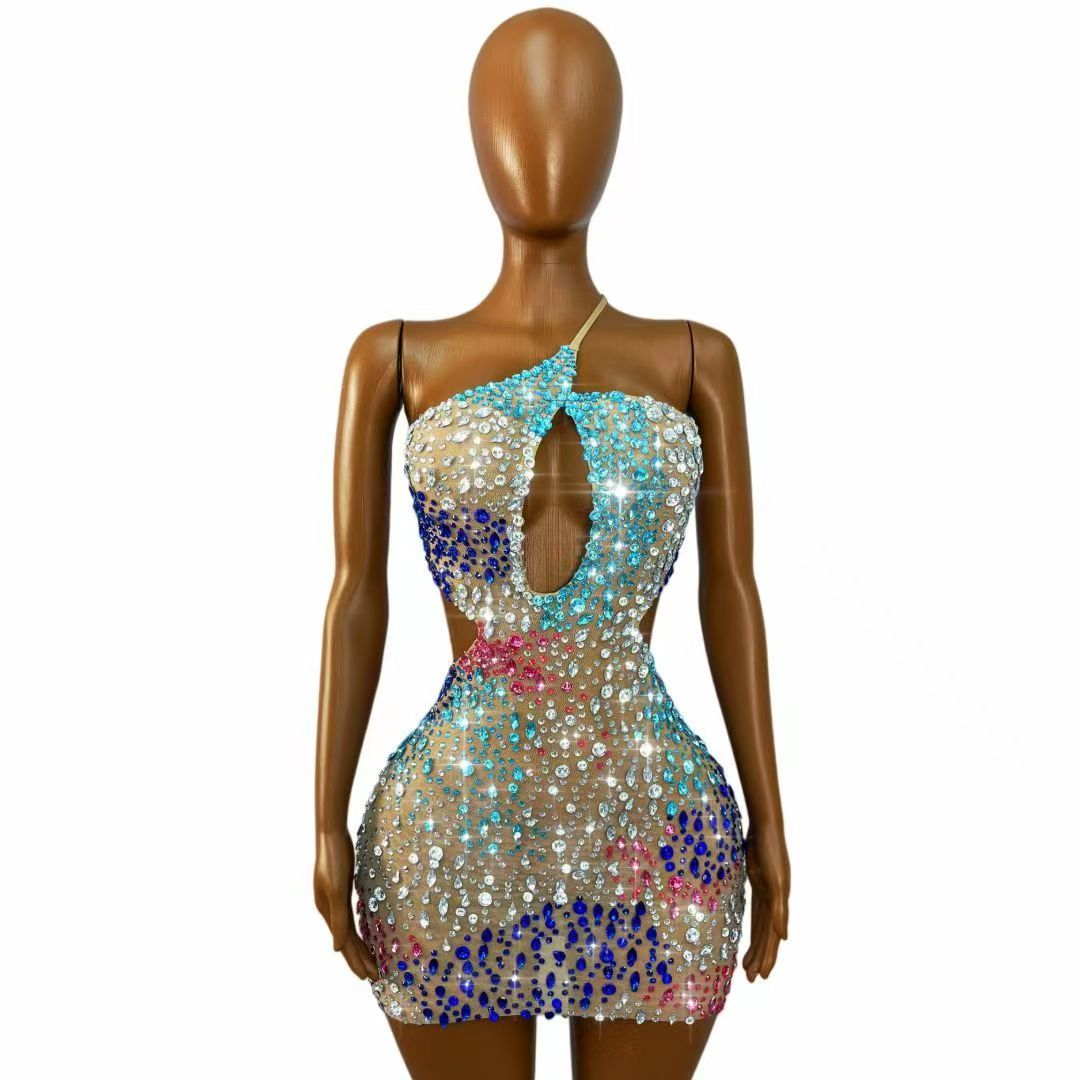 Sparkly Colorful Rhinestones W - огляд і ціна Sparkly Rhinestone Club Party Dress