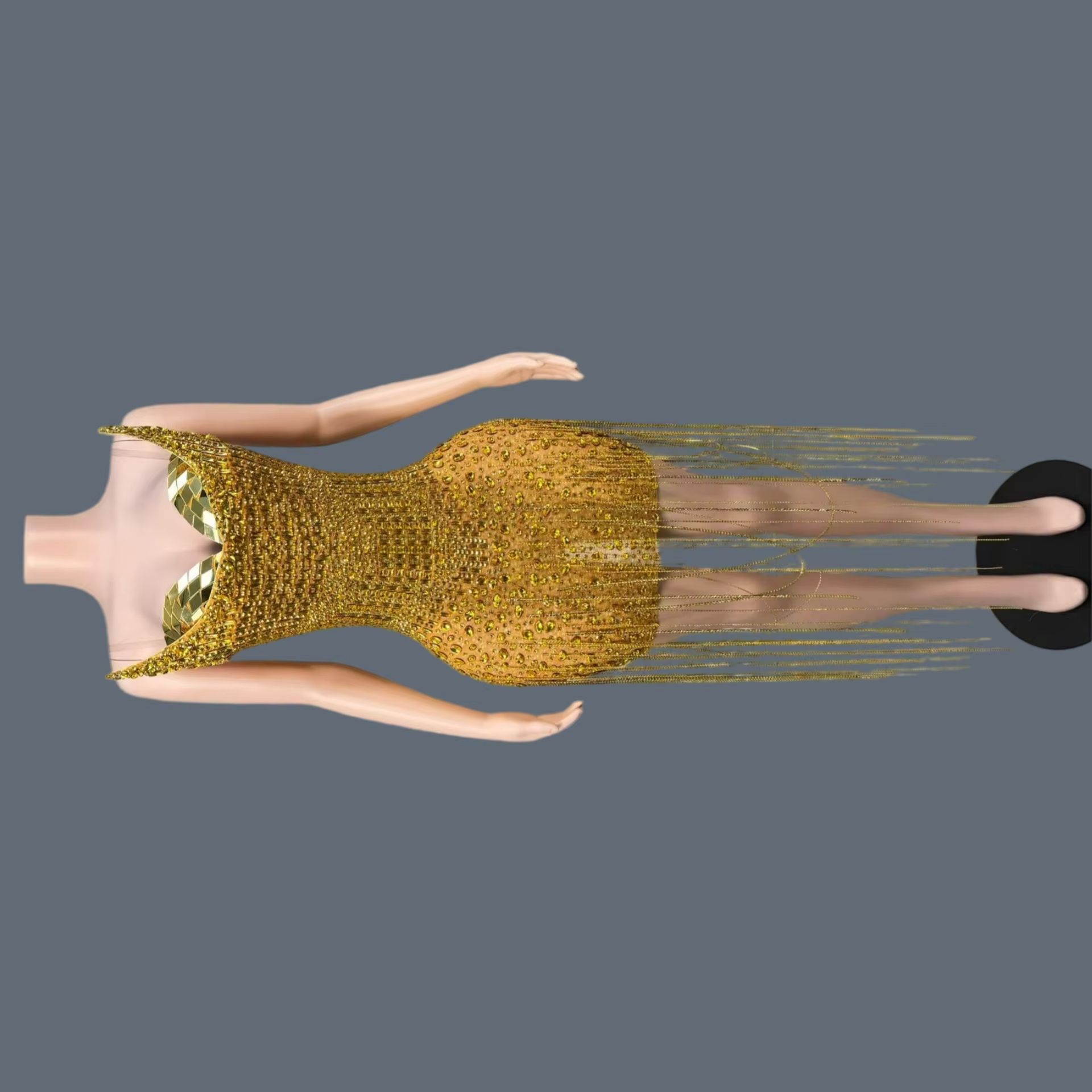 Birthday Celebrate Party Gold  - огляд і ціна Sparkly Rhinestone Club Party Dress