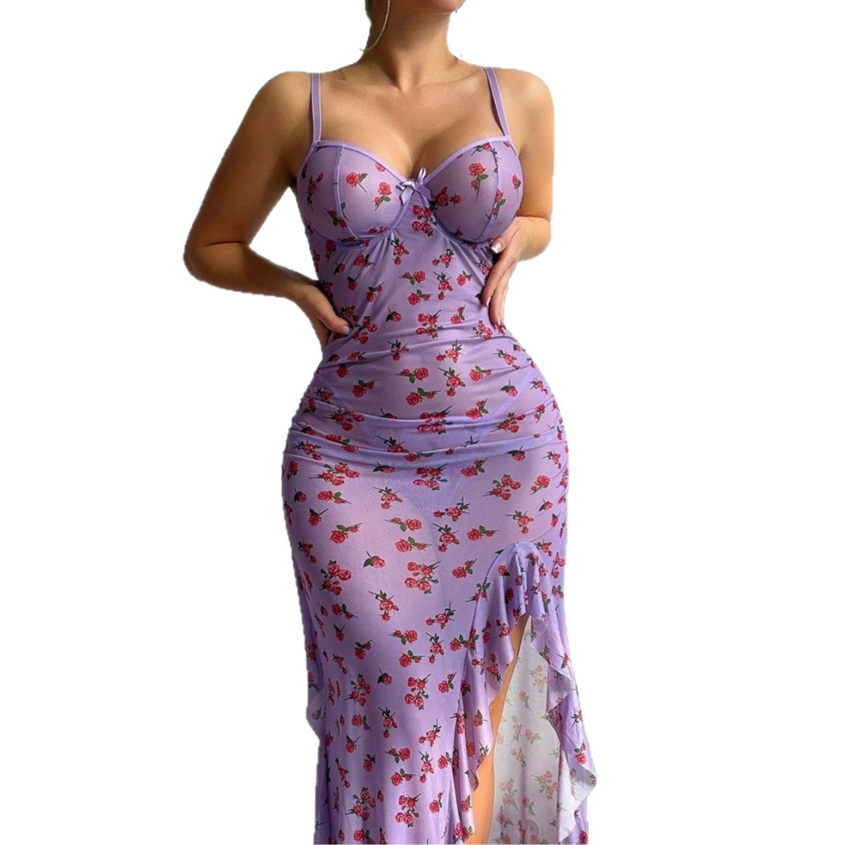 Sheer Mesh Plus-size Sexy Ling - огляд і ціна Sexy Mesh Sheer Bodycon Dress